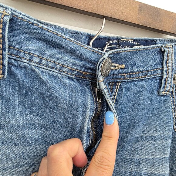 Seven7 Distressed Straight Leg Jeans Medium Wash Contrast Stitch Men’s 40x32 - Picture 6 of 16